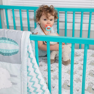 Teal cot outlet bedding