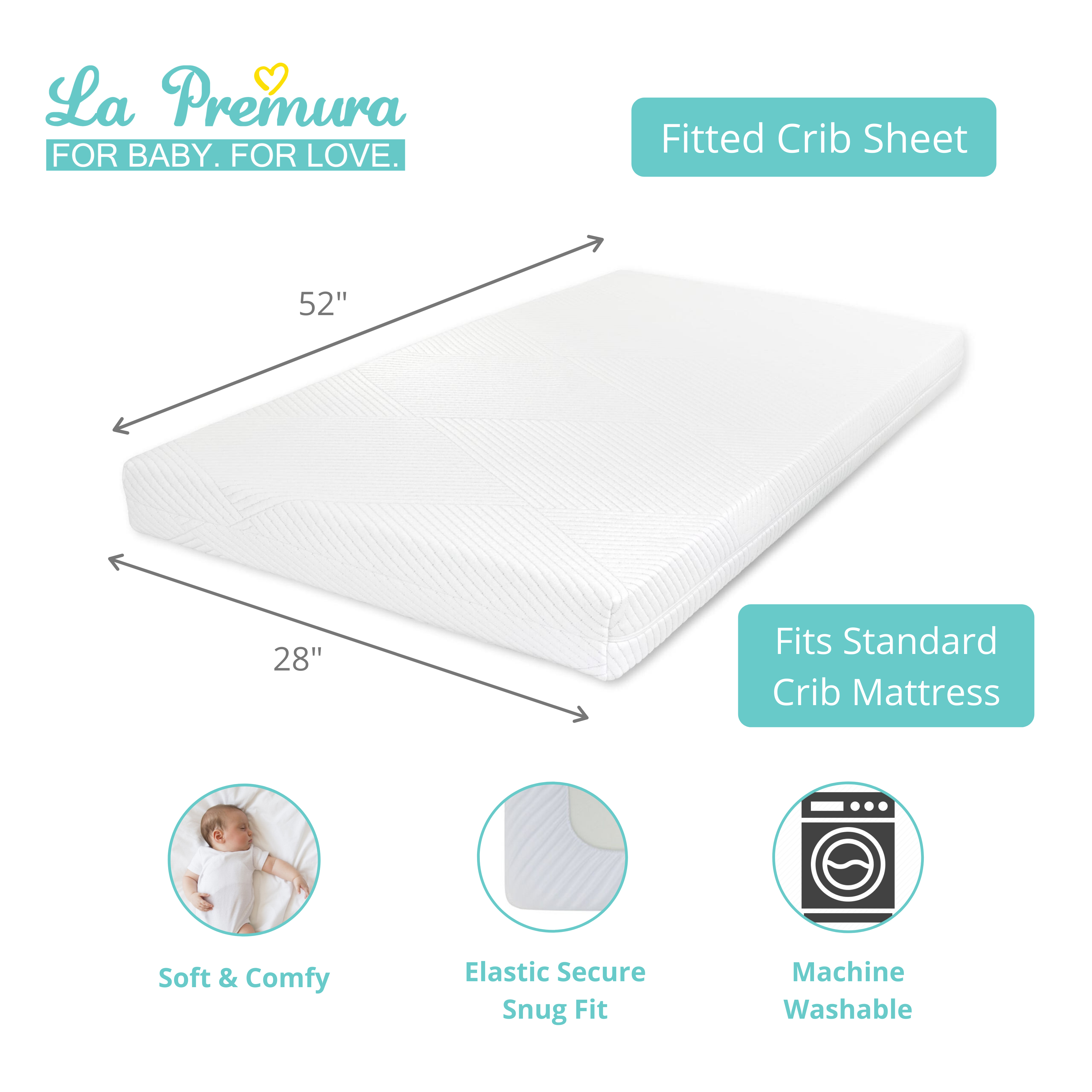 Standard crib sheet sales measurements