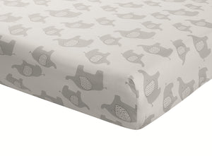 Baby Elephants and Puppy 3-Piece Standard Crib Bedding Sets, Grey