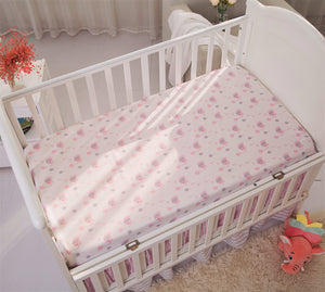 Pink Elephant and Ballons 3-Piece Standard Crib Bedding Set, Pink & Grey